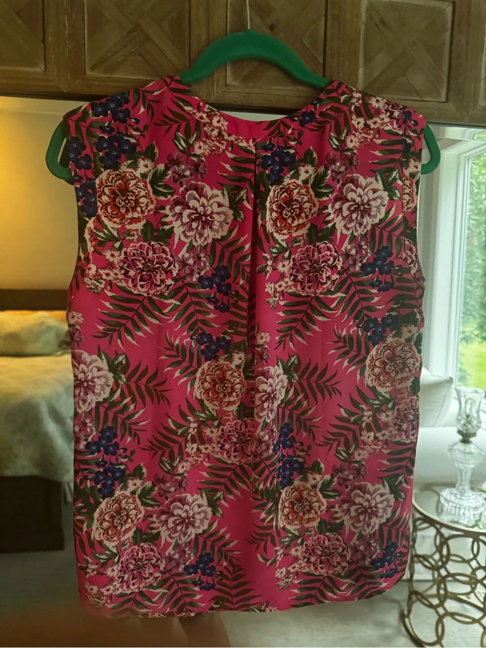 J. Crew Hot Pink Floral Sleeveless Camisole